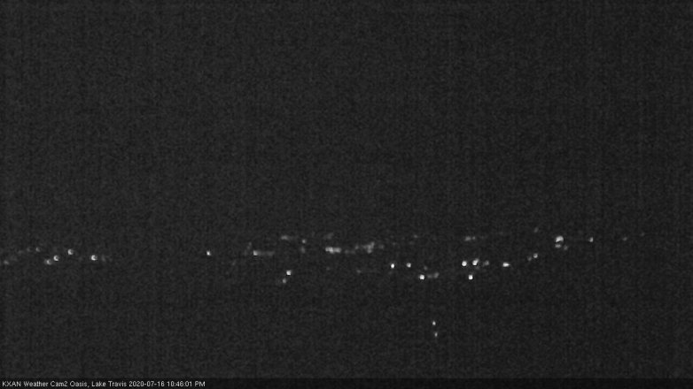Lake Travis webcam, July 16, 2020 10:45 PM CT