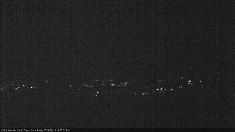 Lake Travis webcam, July 16, 2020 11:00 PM CT