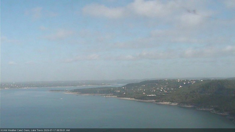 Lake Travis webcam, July 17, 2020 9:00 AM CT