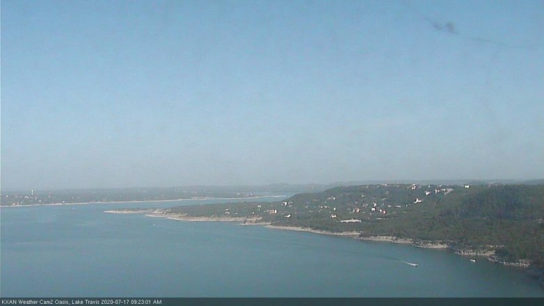Lake Travis webcam, July 17, 2020 9:25 AM CT
