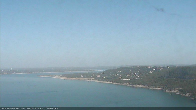 Lake Travis webcam, July 17, 2020 9:45 AM CT