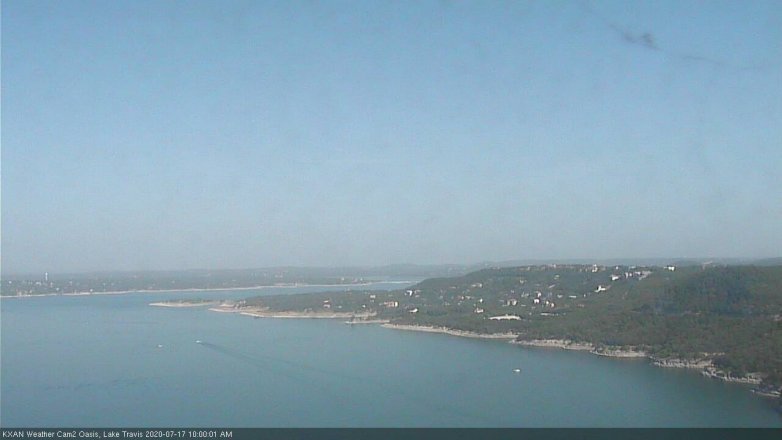 Lake Travis webcam, July 17, 2020 10:00 AM CT