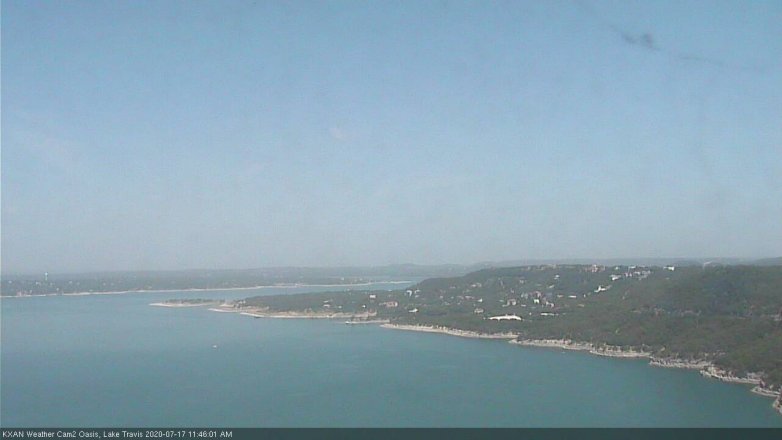 Lake Travis webcam, July 17, 2020 11:45 AM CT