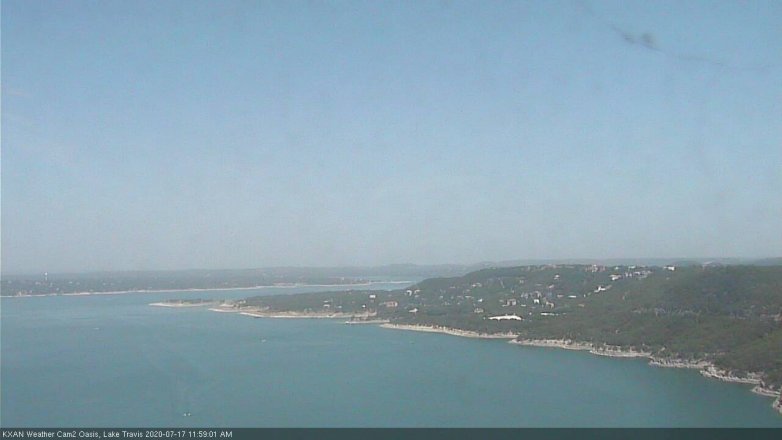 Lake Travis webcam, July 17, 2020 12:00 PM CT