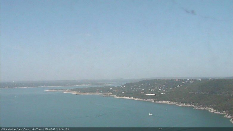 Lake Travis webcam, July 17, 2020 12:25 PM CT