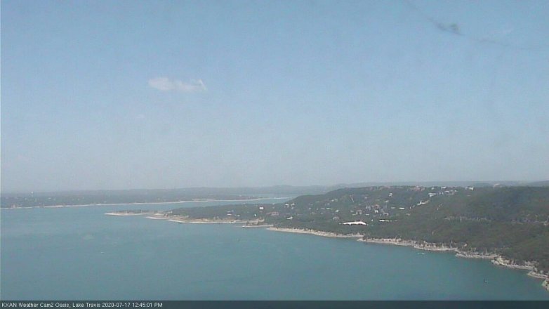 Lake Travis webcam, July 17, 2020 12:45 PM CT