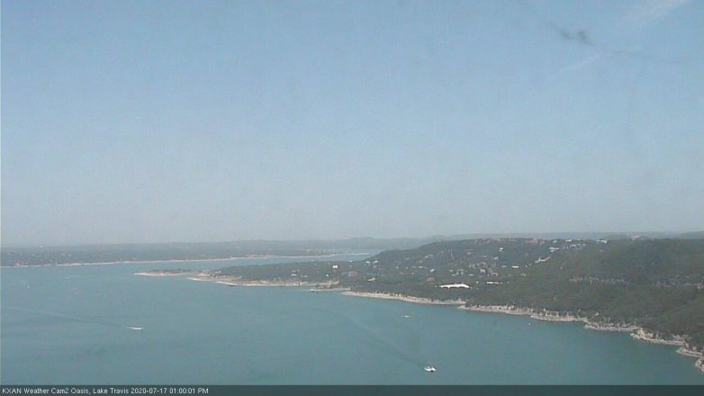 Lake Travis webcam, July 17, 2020 1:00 PM CT