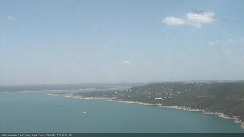 Lake Travis webcam, July 17, 2020 1:25 PM CT