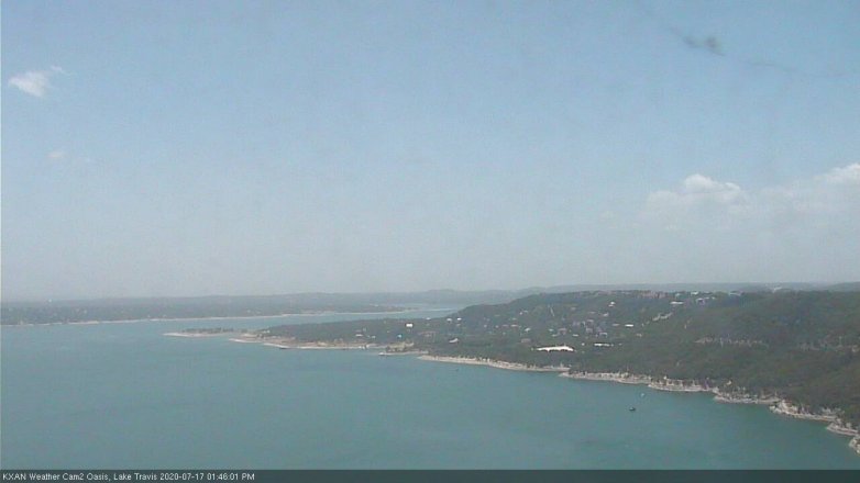 Lake Travis webcam, July 17, 2020 1:45 PM CT