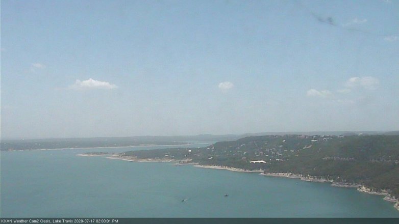 Lake Travis webcam, July 17, 2020 2:00 PM CT