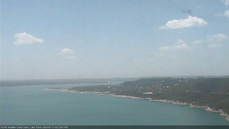 Lake Travis webcam, July 17, 2020 2:25 PM CT