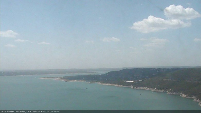 Lake Travis webcam, July 17, 2020 3:00 PM CT