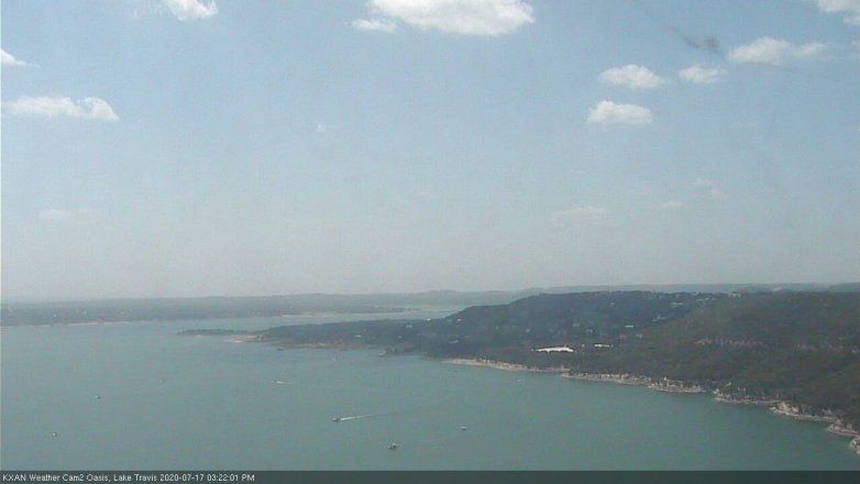 Lake Travis webcam, July 17, 2020 3:25 PM CT