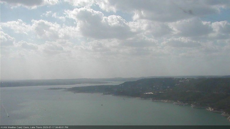 Lake Travis webcam, July 17, 2020 4:45 PM CT
