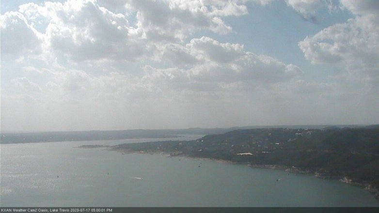Lake Travis webcam, July 17, 2020 5:00 PM CT