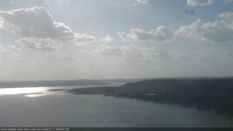 Lake Travis webcam, July 17, 2020 6:00 PM CT