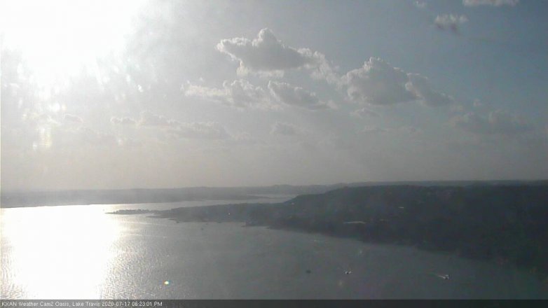 Lake Travis webcam, July 17, 2020 6:25 PM CT