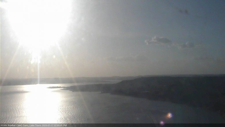 Lake Travis webcam, July 17, 2020 7:00 PM CT