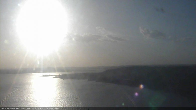 Lake Travis webcam, July 17, 2020 7:25 PM CT