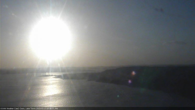 Lake Travis webcam, July 17, 2020 7:45 PM CT