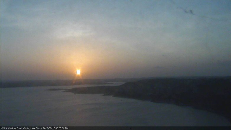 Lake Travis webcam, July 17, 2020 8:25 PM CT