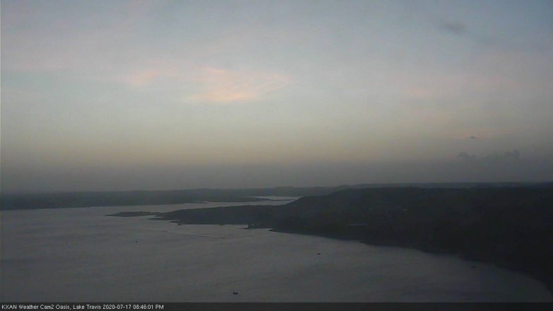 Lake Travis webcam, July 17, 2020 8:45 PM CT