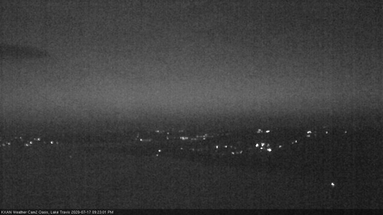 Lake Travis webcam, July 17, 2020 9:25 PM CT
