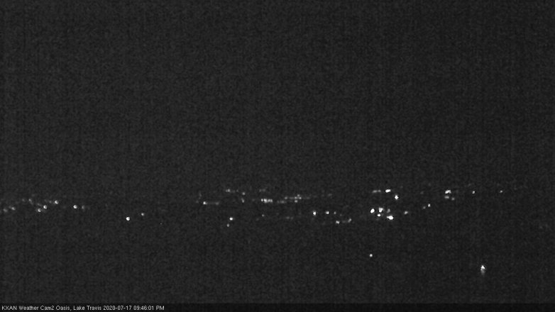 Lake Travis webcam, July 17, 2020 9:45 PM CT