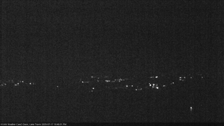 Lake Travis webcam, July 17, 2020 10:45 PM CT