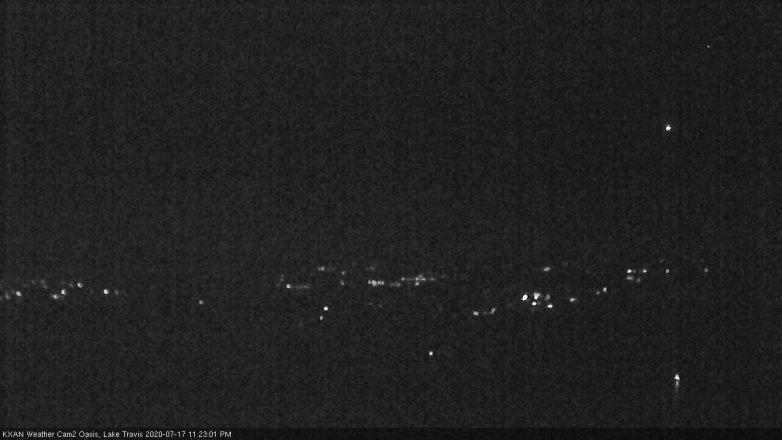 Lake Travis webcam, July 17, 2020 11:25 PM CT
