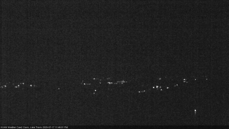 Lake Travis webcam, July 17, 2020 11:45 PM CT