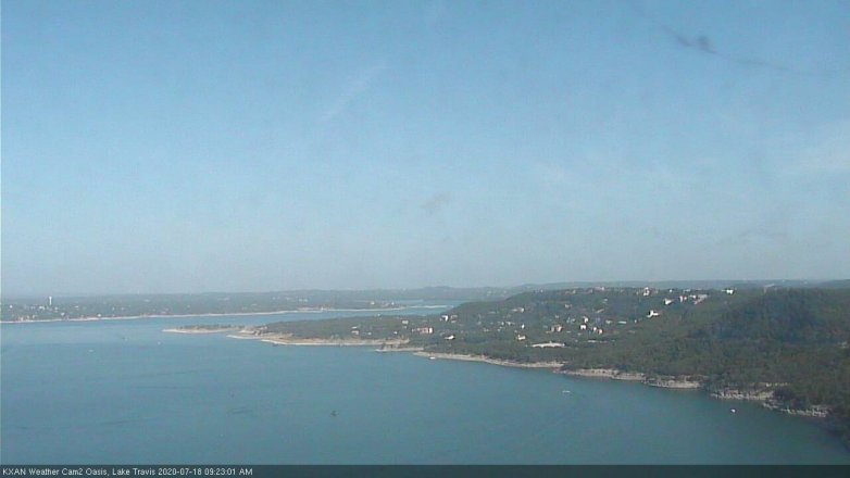 Lake Travis webcam, July 18, 2020 9:25 AM CT