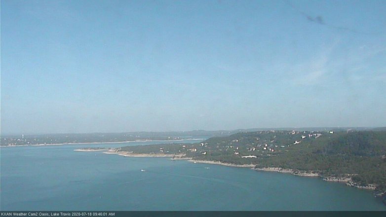 Lake Travis webcam, July 18, 2020 9:45 AM CT