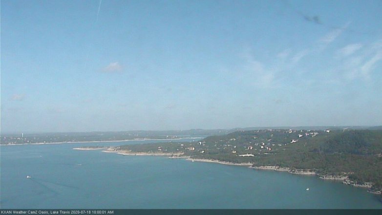 Lake Travis webcam, July 18, 2020 10:00 AM CT