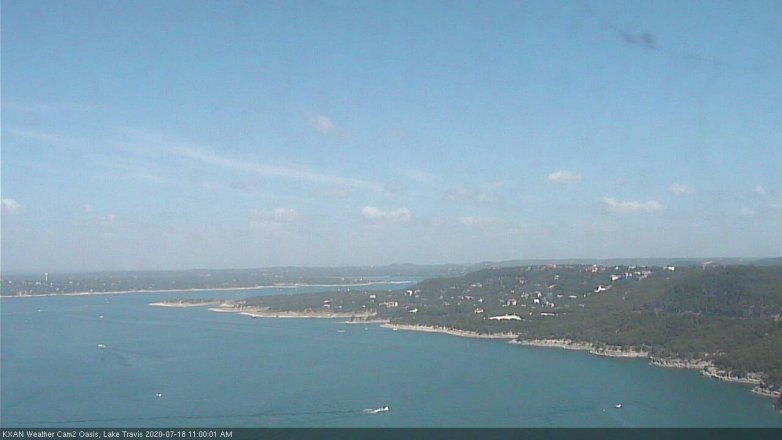Lake Travis webcam, July 18, 2020 11:00 AM CT