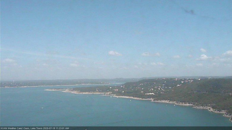 Lake Travis webcam, July 18, 2020 11:25 AM CT