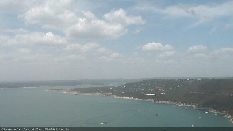 Lake Travis webcam, July 18, 2020 1:25 PM CT