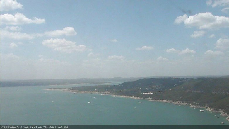 Lake Travis webcam, July 18, 2020 2:45 PM CT