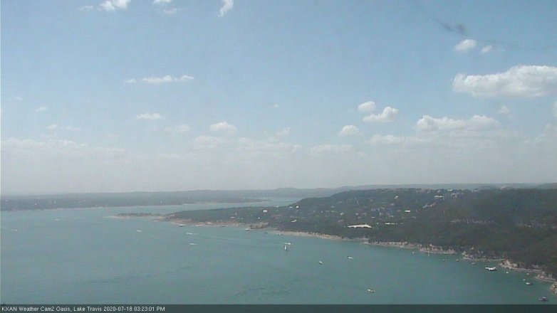 Lake Travis webcam, July 18, 2020 3:25 PM CT