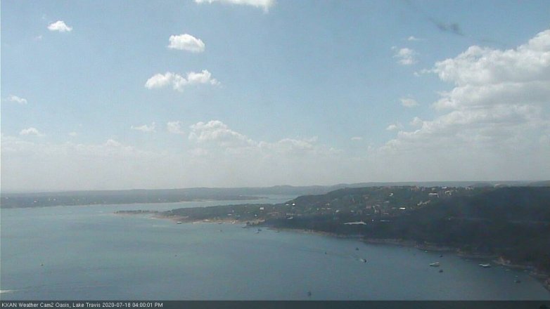 Lake Travis webcam, July 18, 2020 4:00 PM CT