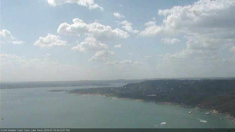 Lake Travis webcam, July 18, 2020 4:25 PM CT