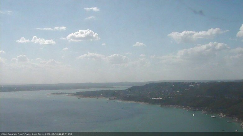 Lake Travis webcam, July 18, 2020 4:45 PM CT