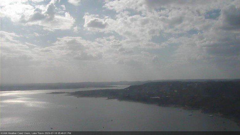 Lake Travis webcam, July 18, 2020 5:45 PM CT