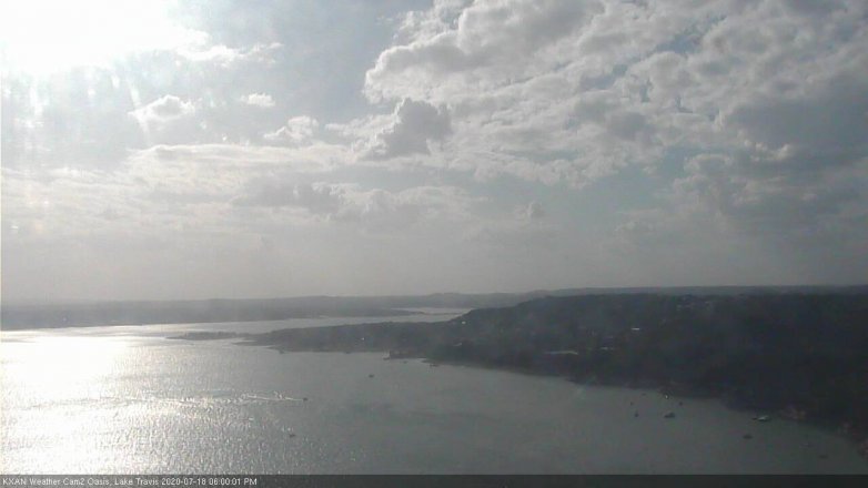 Lake Travis webcam, July 18, 2020 6:00 PM CT
