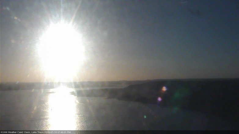 Lake Travis webcam, July 18, 2020 7:45 PM CT