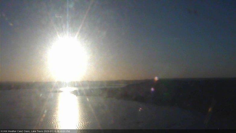 Lake Travis webcam, July 18, 2020 8:00 PM CT