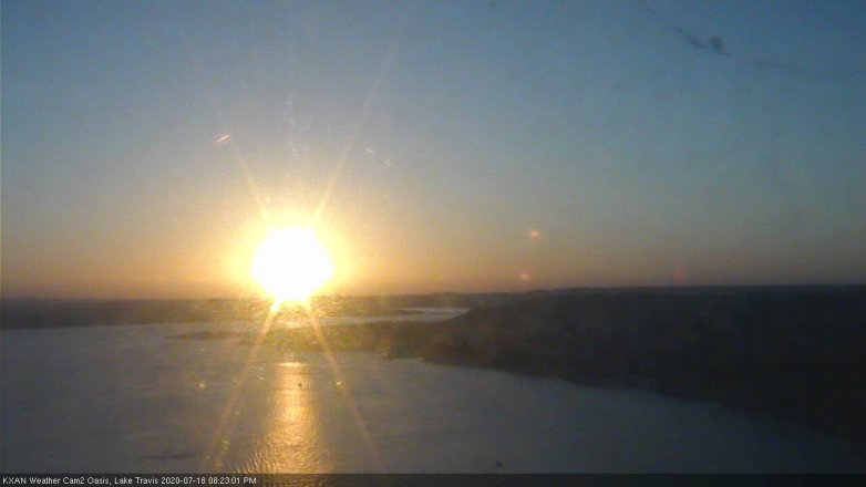 Lake Travis webcam, July 18, 2020 8:25 PM CT
