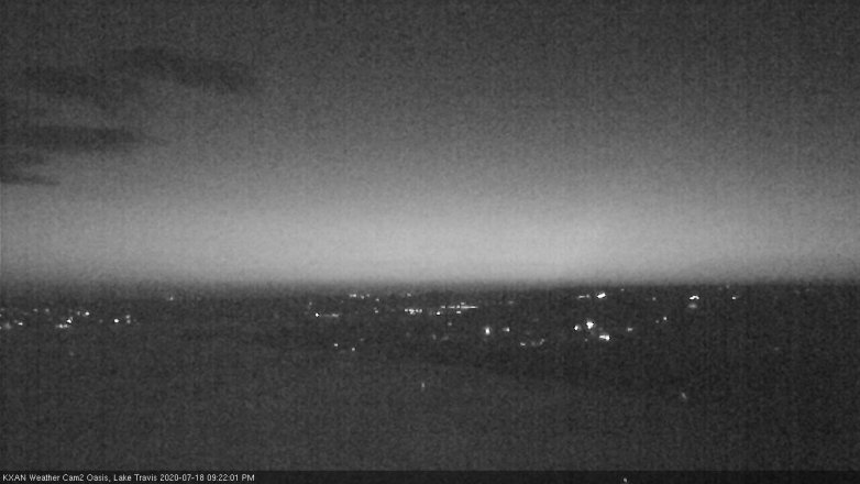 Lake Travis webcam, July 18, 2020 9:25 PM CT