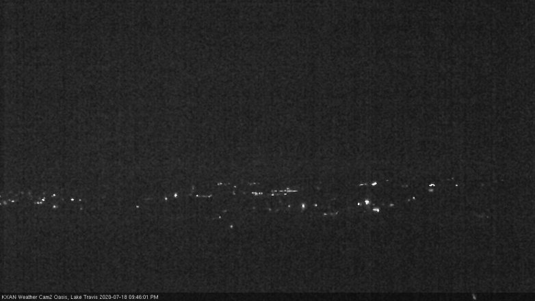 Lake Travis webcam, July 18, 2020 9:45 PM CT