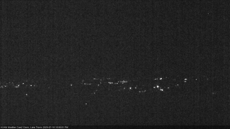 Lake Travis webcam, July 18, 2020 10:00 PM CT